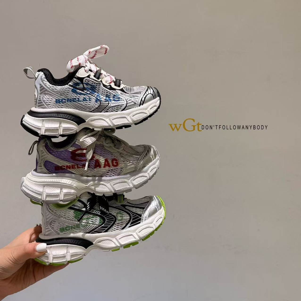 2026夏季新款韩版童鞋潮牌WGT中大男女童单网轻便运动老爹鞋凉鞋