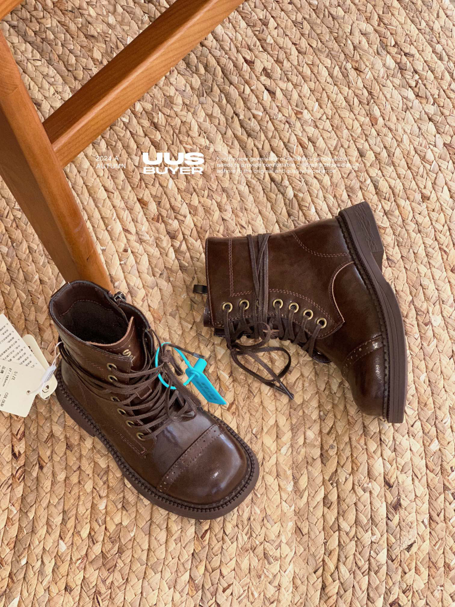 春秋新款韩版儿童鞋潮牌UUS中大男女童擦色牛皮马丁靴复古短靴,童鞋/婴儿鞋/亲子鞋,皮靴,淘宝优惠券,粉丝福利购,淘宝优惠卷