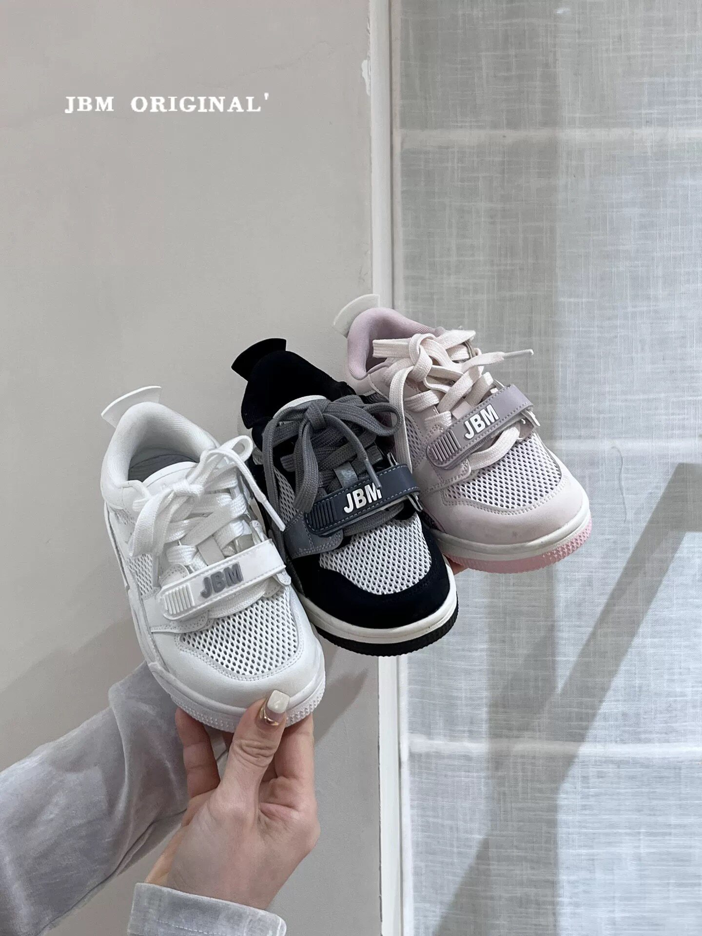 2026夏款韩版童鞋潮牌JBM中大男女童镂空网板鞋跑步篮球运动凉鞋
