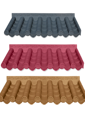 110*40cm塑料仿真屋檐饭店仿古装饰一体树脂瓦滴水檐防水抗晒瓦片