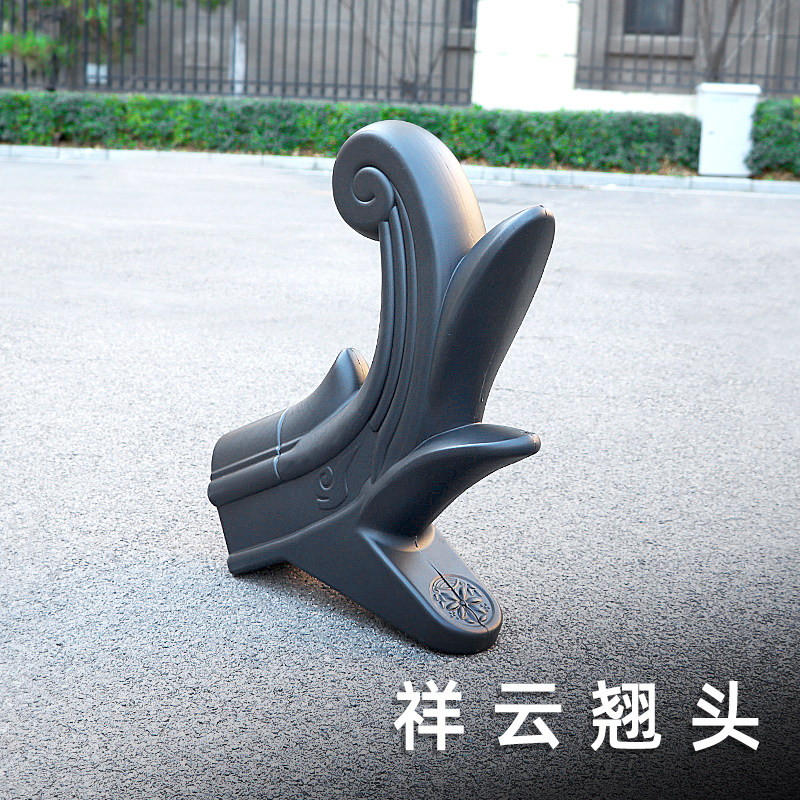 【特大翘角头】60cm高塑料仿古超大祥云翘中式飞檐装饰树脂瓦挑檐