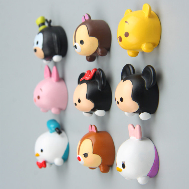 16款日漫卡通创意立体动物头型米鼠吸铁石留言贴磁铁冰箱贴磁贴