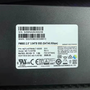 3.84T 2.5寸固态硬盘MZ7LH3T8HMLT SATA SSD 00005 三星PM883