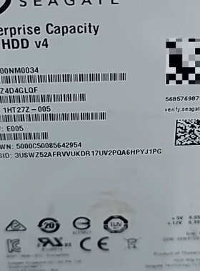 希捷ST6000NM0034 6T SAS 7.2K 12GB 3.5服务器硬盘