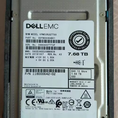 EMC7.68TBSASSSD硬盘
