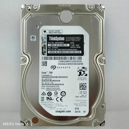 联想6TB7.2KSATA服务器硬盘