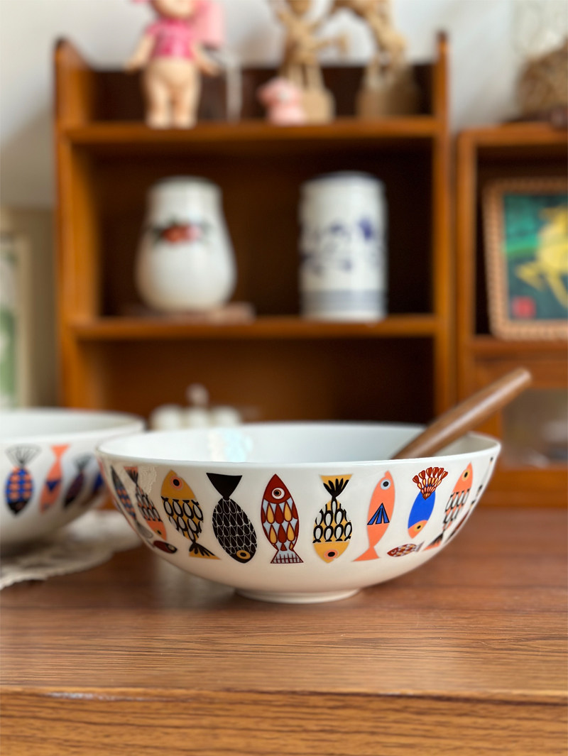 日式骨瓷大碗面碗可微波斗笠碗