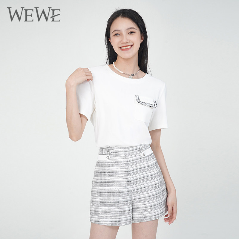 WEWE/唯唯夏季新品女装休闲透气时尚套装活力减龄青春两件套
