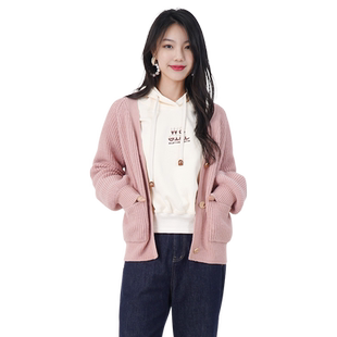 WEWE/唯唯春季新品女装可爱甜美时尚针织开衫休闲青春活力