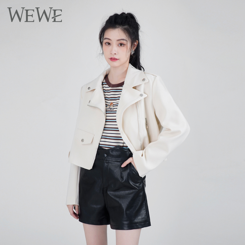 WEWE唯唯休闲短款新品机车外套
