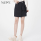唯唯春季 新品 女装 WEWE 高腰时尚 温柔显瘦半身A字裙清新可爱