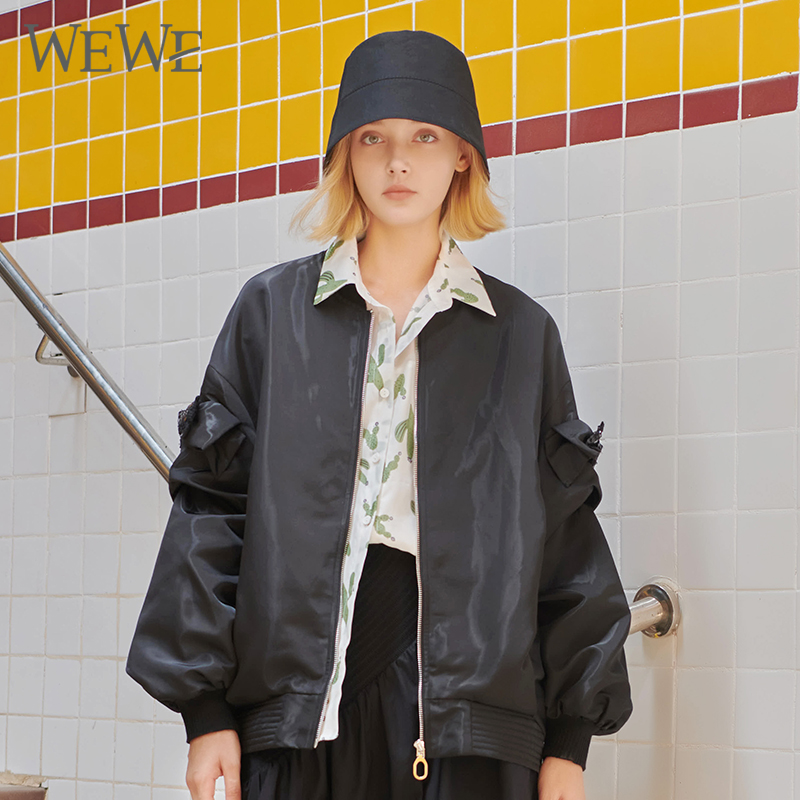 WEWE唯唯休闲常规蝴蝶结棒球服