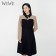 唯唯冬季 新品 女装 WEWE 复古文艺风时尚 通勤连衣裙气质显瘦
