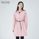 WEWE唯唯秋季 连衣裙配腰带通勤休闲 简约设计直筒衬衫 新品 女装