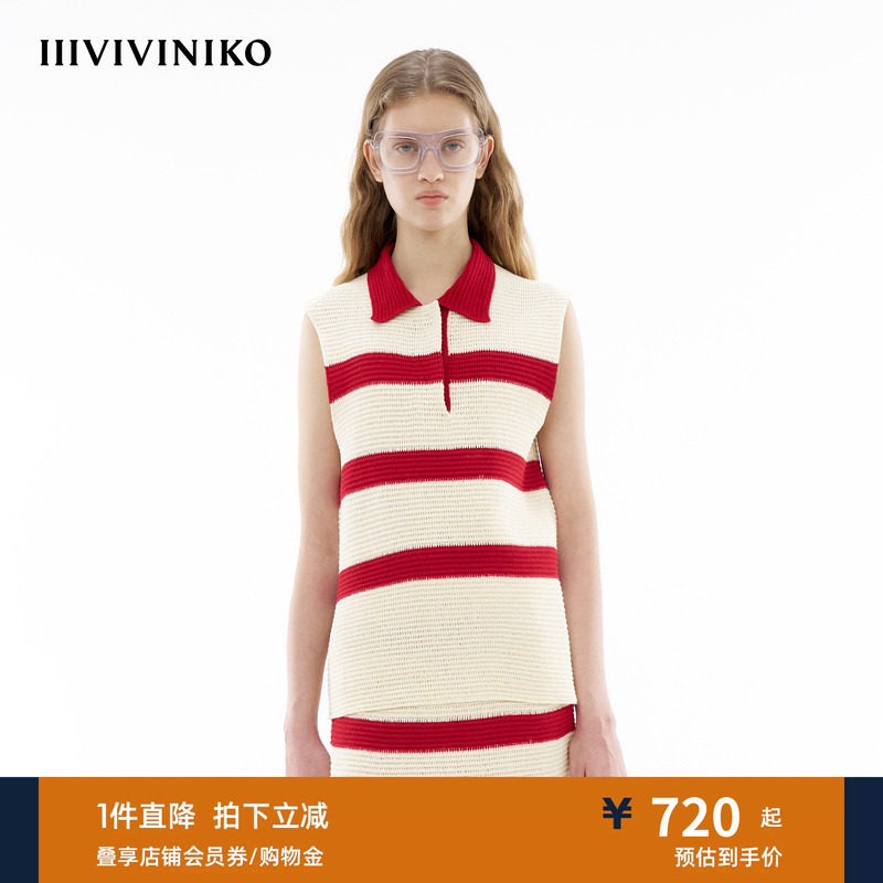 条纹polo背心IIIVIVINIKO图片