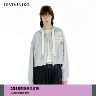 生肖联名系列 新款 IIIVIVINIKO2025春季 女 连帽短款 卫衣开衫
