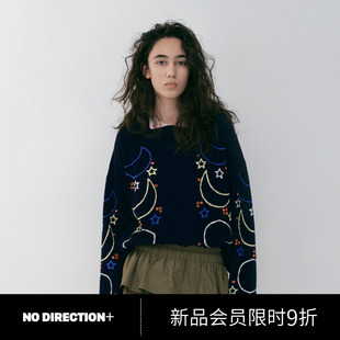 NO DIRECTION+星月系列刺绣针织衫N610125608A44