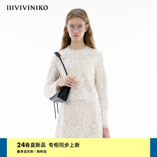 蕾丝花边外套女M424720363E 复古优雅短款 新款 IIIVIVINIKO2024夏季