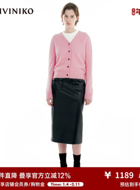IIIVIVINIKO冬季新品“羊绒”多巴胺V领保暖针织衫女M340238645C