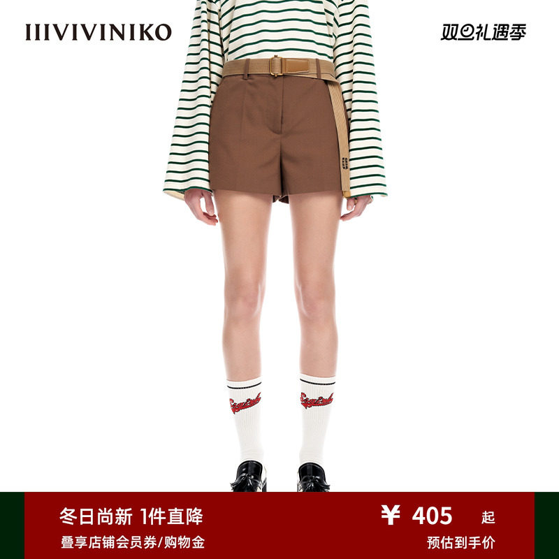 IIIVIVINIKO复古百搭休闲短裤