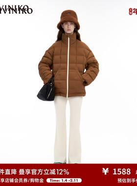 IIIVIVINIKO设计师品牌冬季新品美拉德直充绒羽绒服女M349102126D