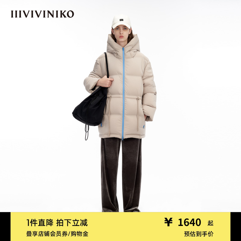 IIIVIVINIKO羽绒服连帽羽绒外套