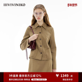 邱天同款 进口面料 IIIVIVINIKO春季 新款 复古夹克外套女