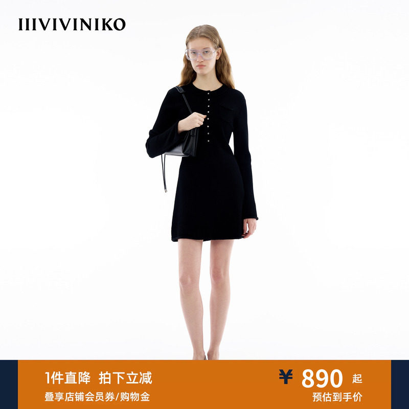 针织连衣裙IIIVIVINIKO图片