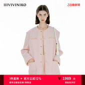 复古粗花呢大廓形外套女 IIIVIVINIKO2025春新款 进口面料