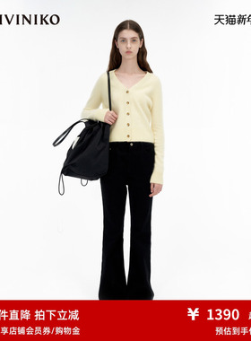 IIIVIVINIKO冬季新品“羊绒”多巴胺V领保暖针织衫女M340238645C