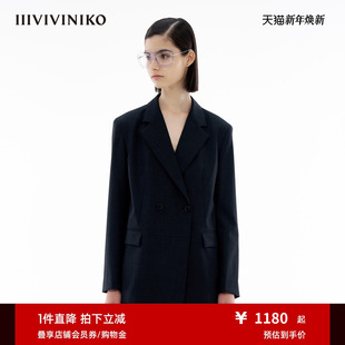 外套女M412715132B 通勤宽松H型羊毛混纺西装 IIIVIVINIKO春季 新款