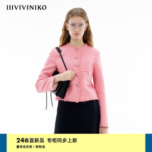 复古小香风西装 IIIVIVINIKO2024夏季 新款 经典 外套女M422712150C