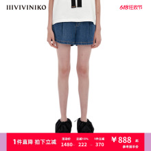 小A型短裤 新品 子女C331822217A 重磅天丝牛仔 IIIVIVINIKO秋季