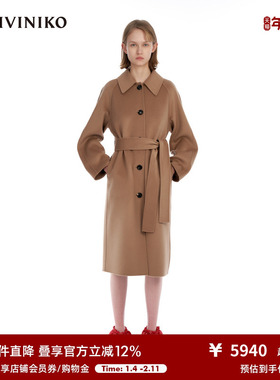 IIIVIVINIKO“100%羊绒双面呢”美拉德毛呢大衣外套女M349028172C