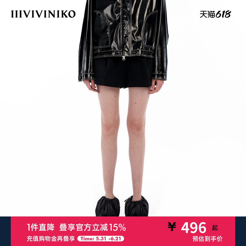 IIIVIVINIKO“高级空气层面料”运动休闲小A短裤子女M330812327B