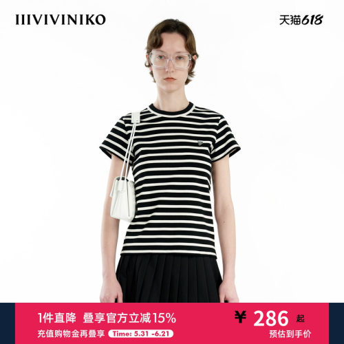 条纹短袖T恤IIIVIVINIKO