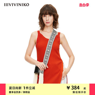 细罗纹针织背心女M221227635C IIIVIVINIKO春夏新品 环保粘胶