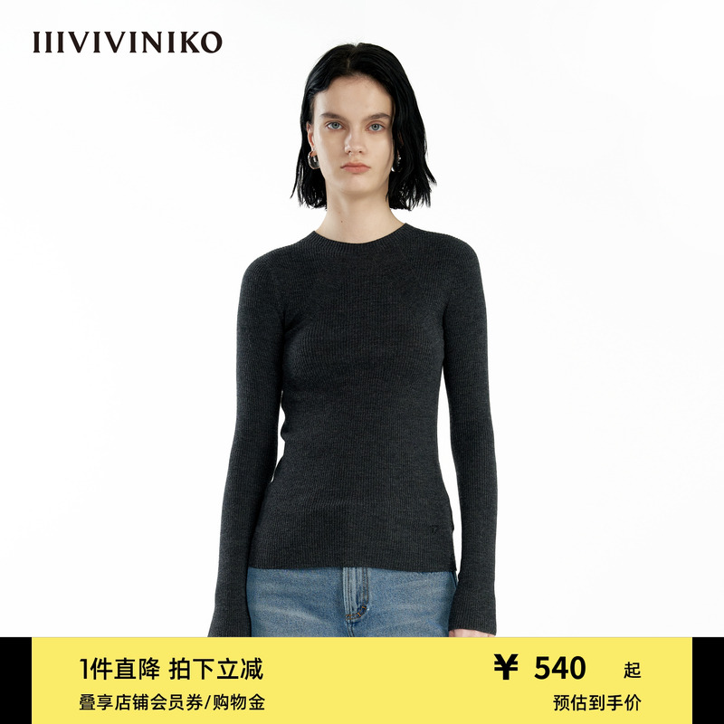 罗纹针织打底衫IIIVIVINIKO