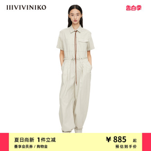 子女M221502105D 风连体裤 IIIVIVINIKO春夏新品 宽松翻领工装