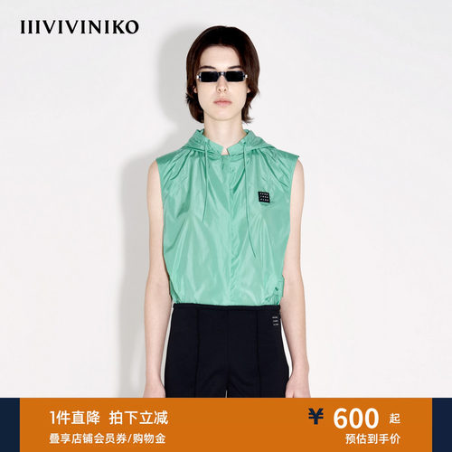 【设计师款 LIMONTA高密尼龙】夏季新款抽绳连帽马甲女