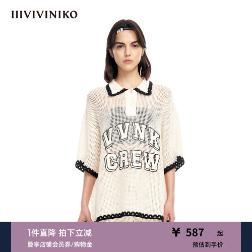 夏季针织短袖针织衫IIIVIVINIKO