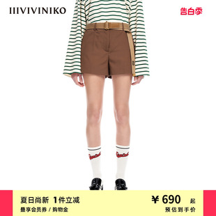 绵羊毛简约小A型休闲短裤 IIIVIVINIKO春夏新品 子女M310808160B