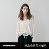 DIRECTION 羊绒手工刺绣logo圆领针织N540124626C10