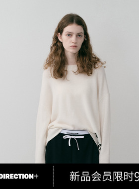 NO DIRECTION+ 羊绒手工刺绣logo圆领针织N540124626C10