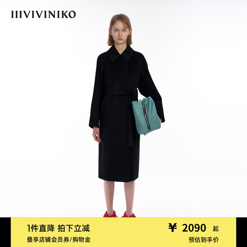 IIIVIVINIKO长款毛呢外套