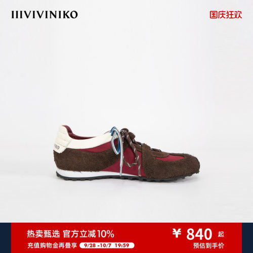 IIIVIVINIKO秋季新款轻量感镂空撞色拼接运动鞋女2535103902A