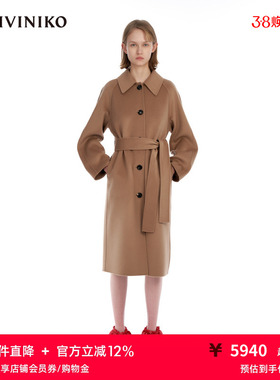 IIIVIVINIKO“100%羊绒双面呢”美拉德毛呢大衣外套女M349028172C