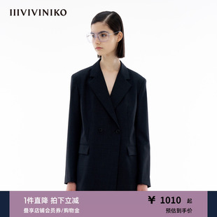 通勤宽松H型羊毛混纺西装 外套女M412715132B 新款 IIIVIVINIKO春季