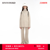 女M343728650E 宽松保暖针织套头衫 IIIVIVINIKO 羊毛羊绒混纺