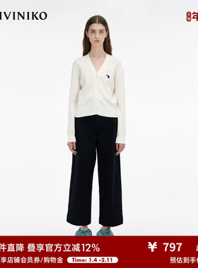 IIIVIVINIKO「JEN UMAN合作系列」时髦刺绣开衫女C330205621A